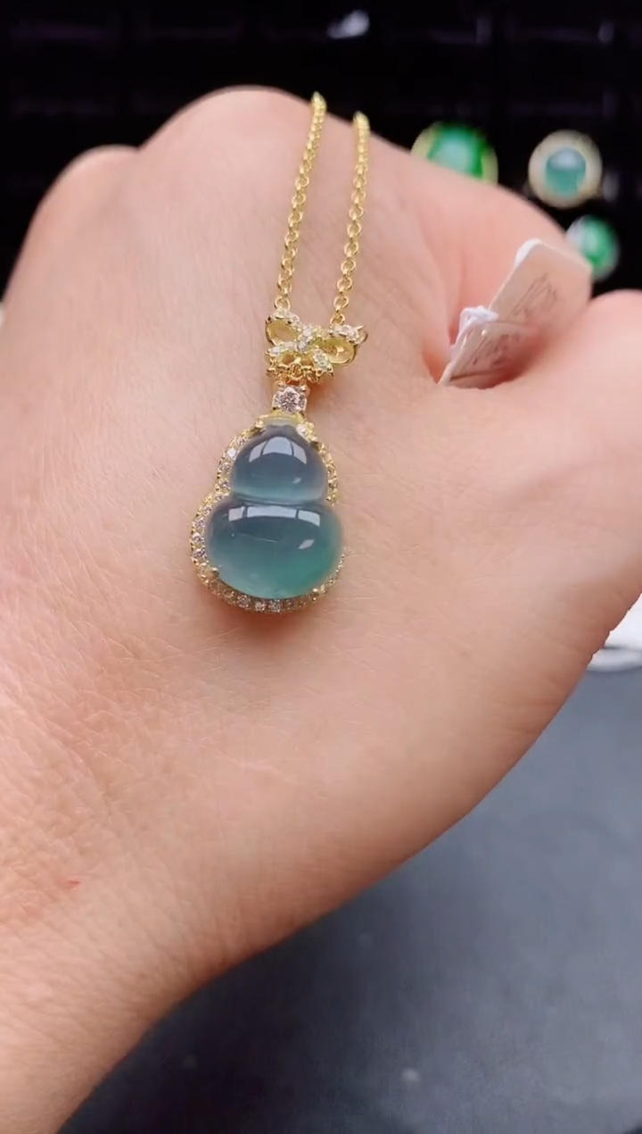 【闪购商品】翡翠吊坠(赠链)银S925镶嵌50805850