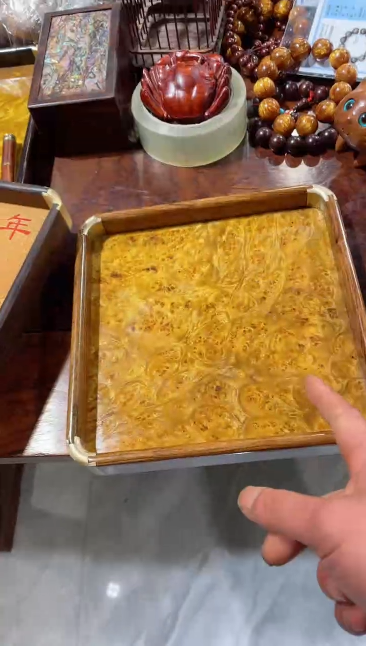 【闪购商品】木21*21*3独板茶盘文盘水果盘