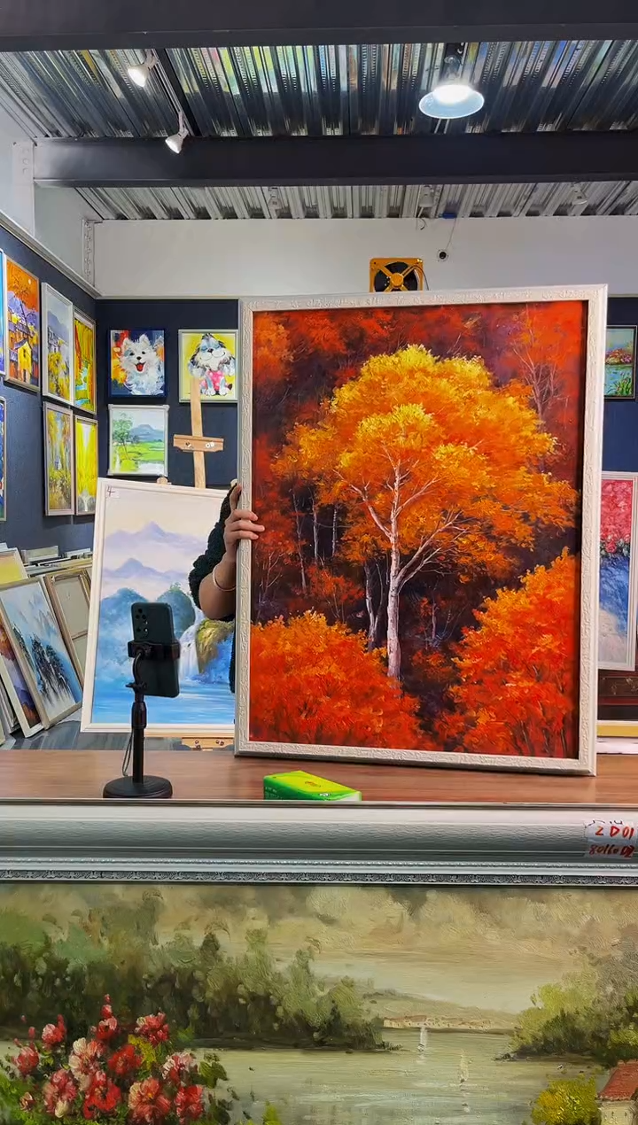 【闪购商品】油画61号 60*80 枫树林-手绘油画