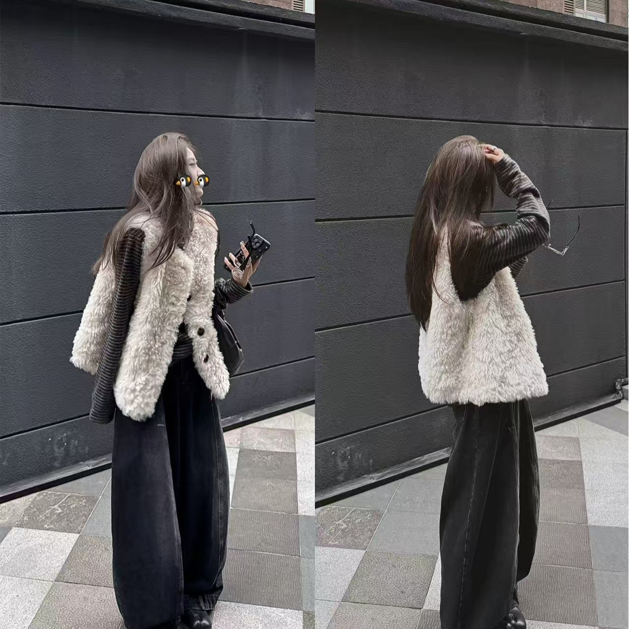 507小羊可颂~时髦单品欧尼仿羊羔毛马甲