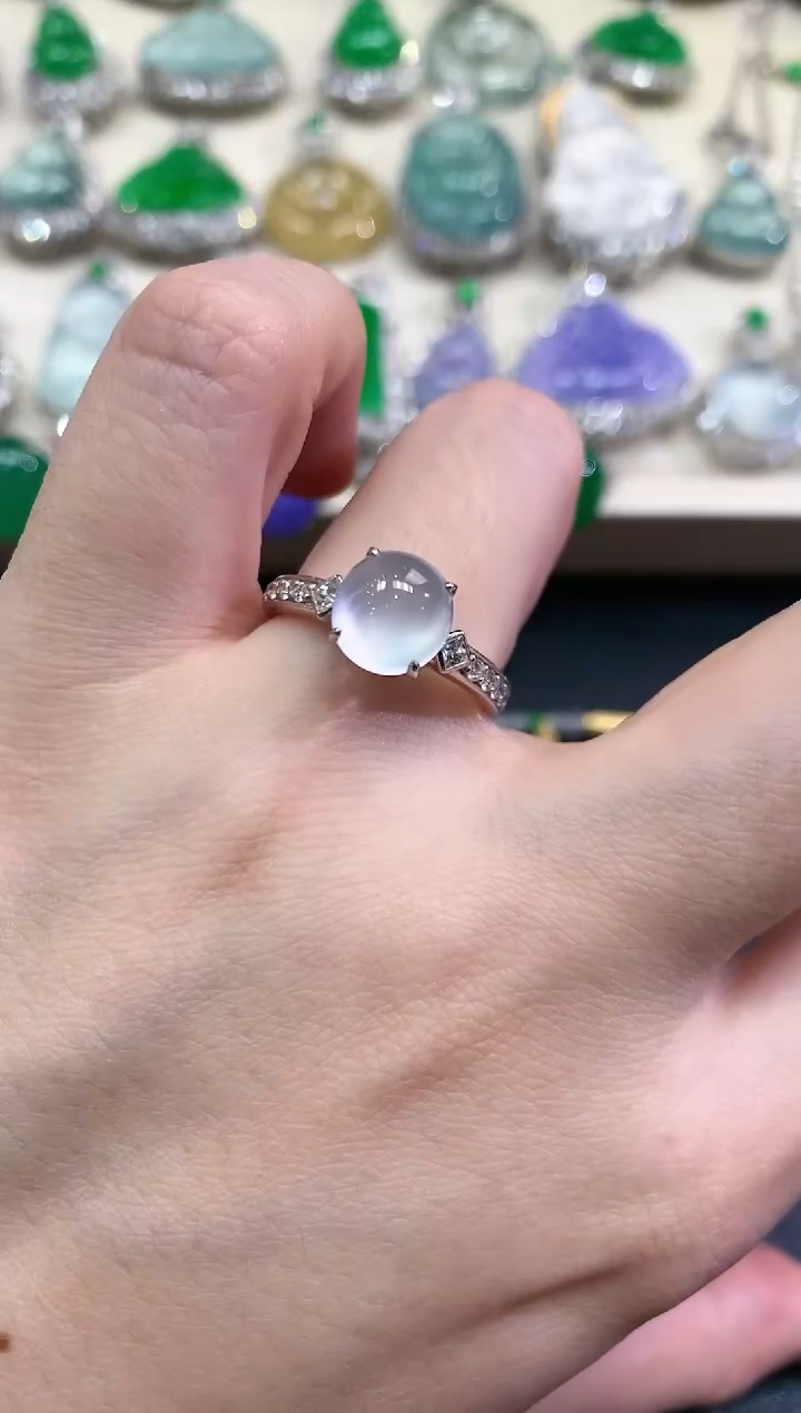 【闪购商品】翡翠戒指18K金镶嵌D29   