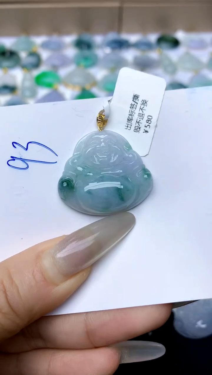 【闪购商品】翡翠颈饰18K金镶嵌天然A货翡翠