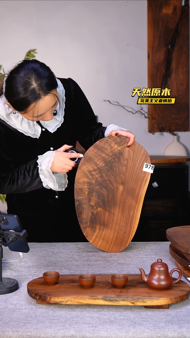 木北美黑胡桃原木.干裂疤结不属于商品质量问题完美主义者慎拍