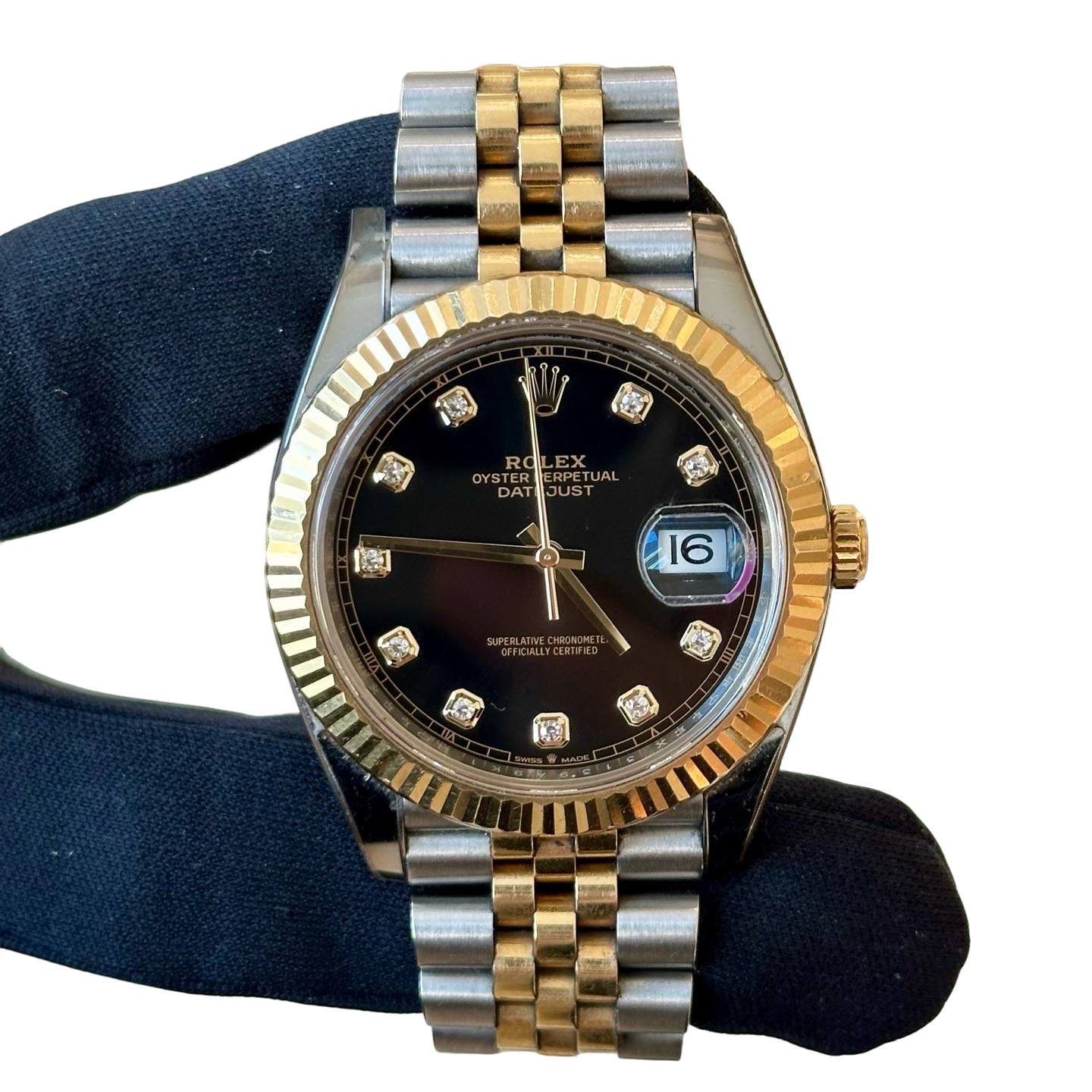 99新 Rolex/劳力士 江峰/126333间金黑钻/21年全套/经典/奢华