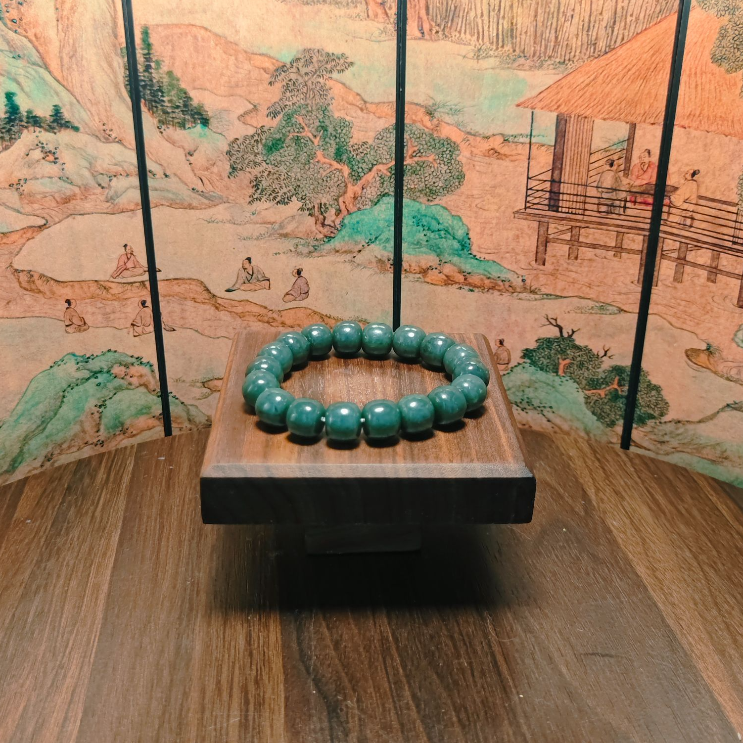 W和田玉桶珠手串（卡12）2364