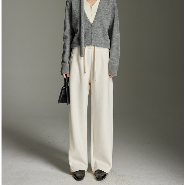 休闲休闲裤宽松秋冬直筒裤冬季高腰厚款薄款加绒加厚