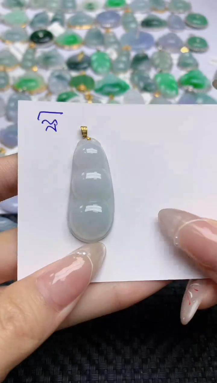 【闪购商品】翡翠颈饰18K金镶嵌 天然翡翠A货