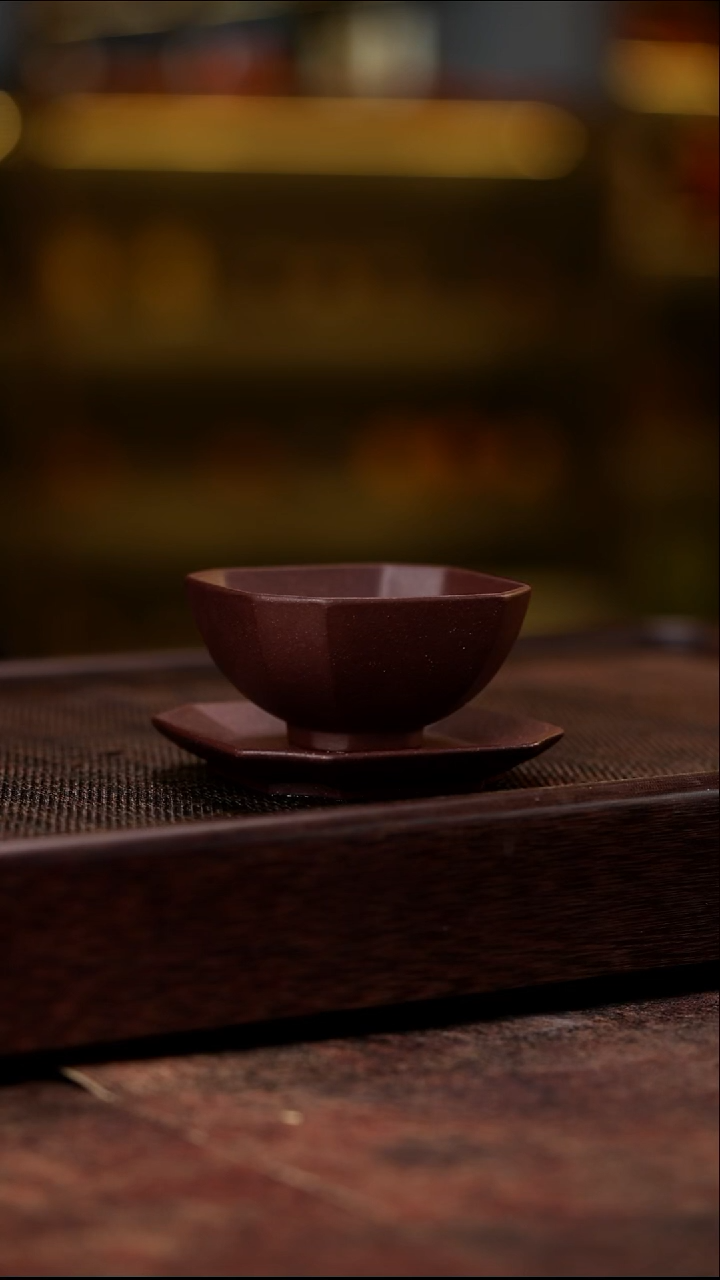 紫砂周边四方杯垫 四方杯套组