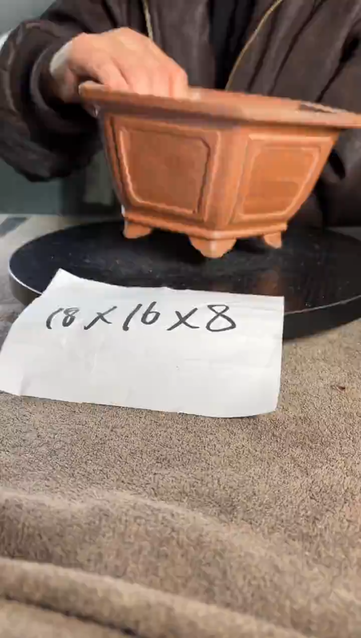 宜兴紫砂花盆小盆