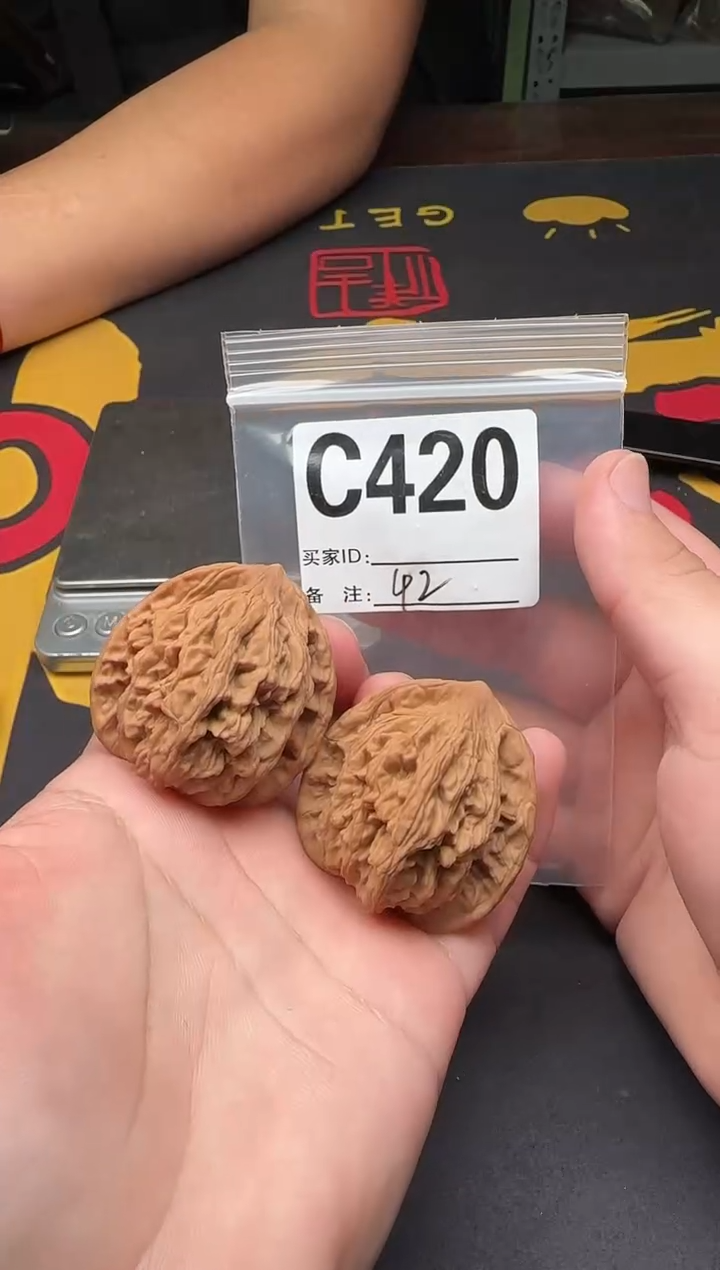 吊坠文玩核桃麦虎42-C420