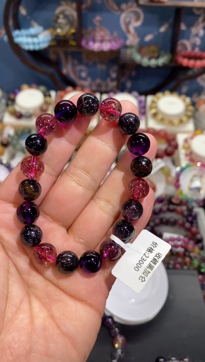 【闪购商品】水晶手串未镶嵌黑加仑超七10+