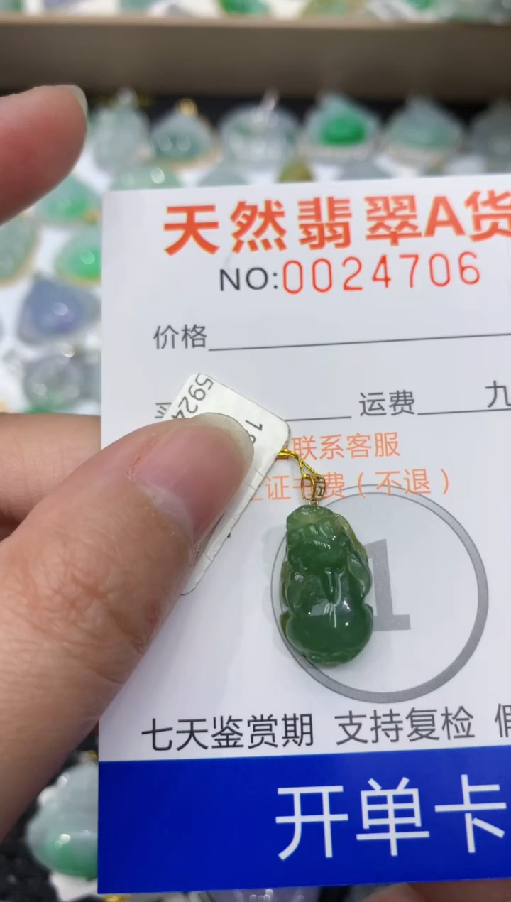 【闪购商品】翡翠颈饰18K金镶嵌1111111111