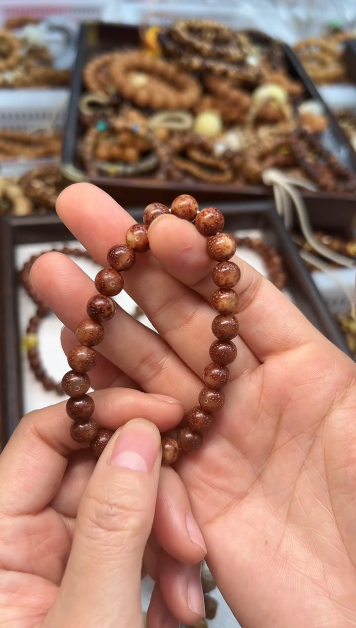 手串库克风****?卡8mm粉皮 单圈【素圈25颗】