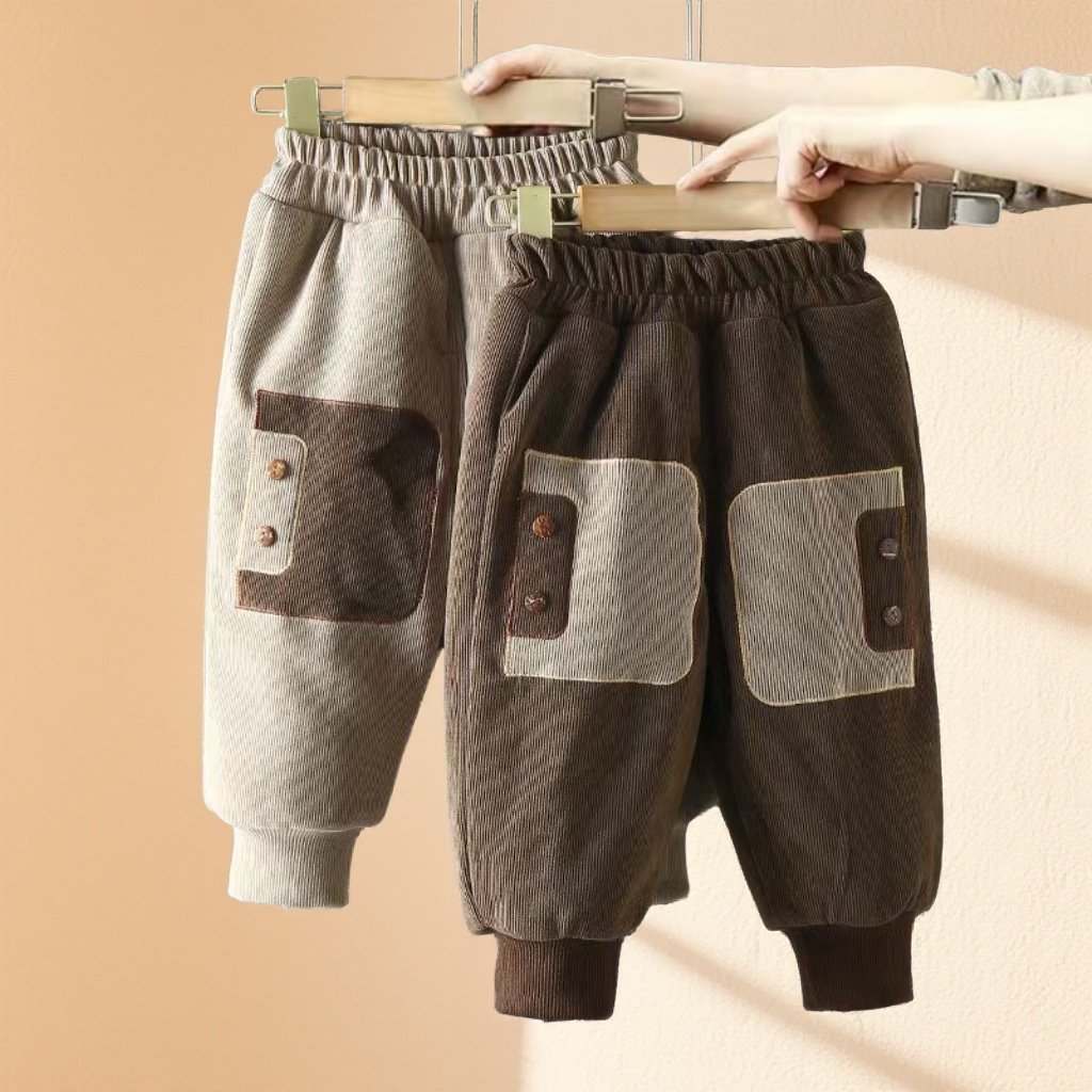 儿童三层加厚棉裤男女宝宝冬季夹棉加绒长裤中小童保暖裤一条过冬