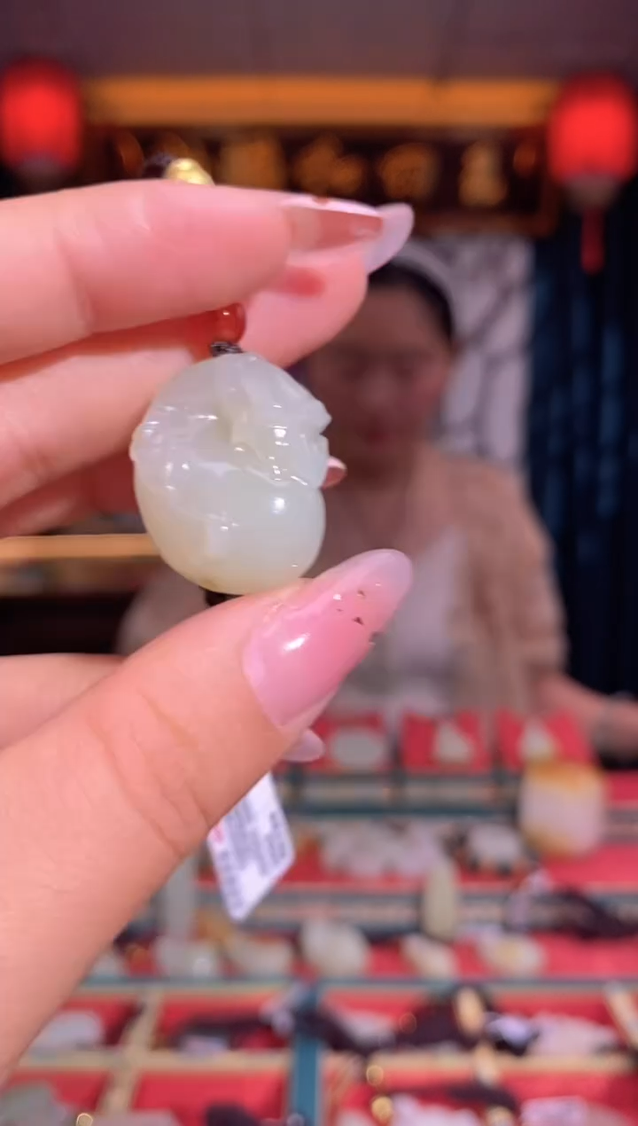 和田玉未镶嵌挂件钱袋1