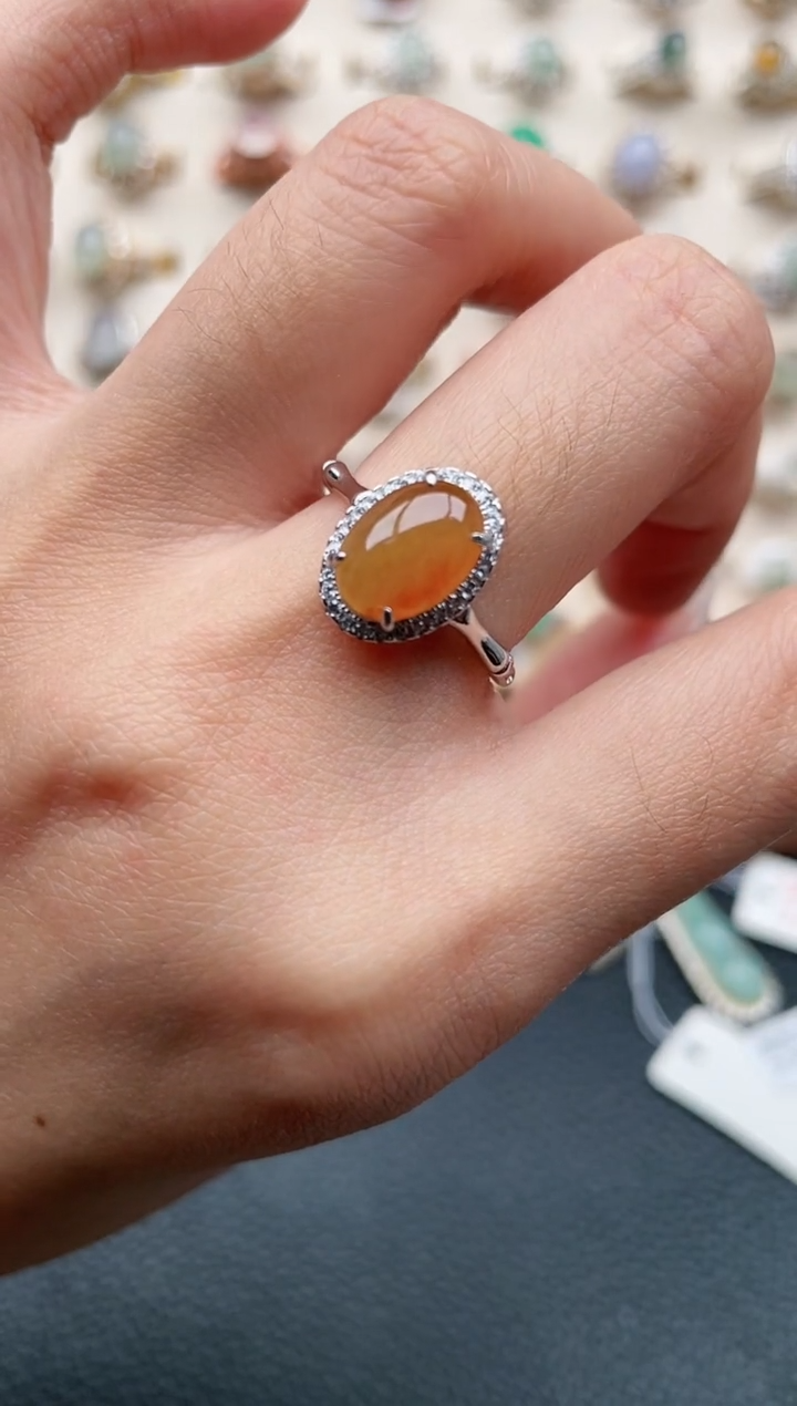 【闪购商品】翡翠戒指银S925镶嵌1111