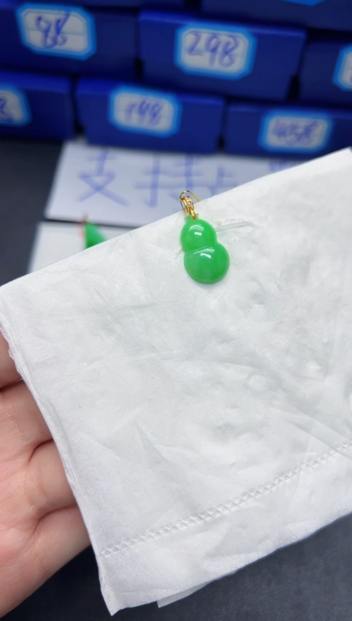 【闪购商品】翡翠颈饰18K金镶嵌Y缅料A货/支持复检/一件