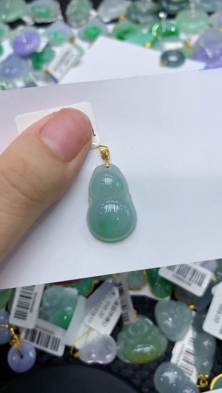 【闪购商品】翡翠颈饰18K金镶嵌11111111111