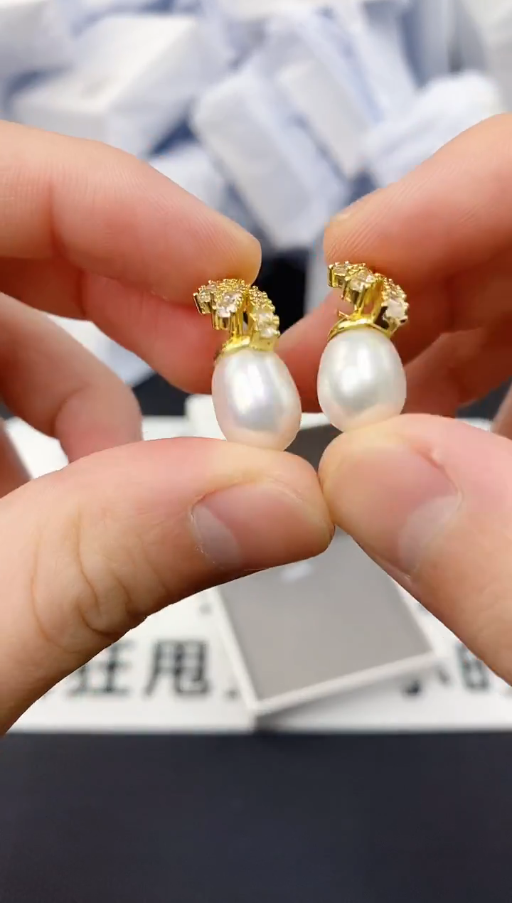 未镶嵌耳饰淡水珍珠ed1038