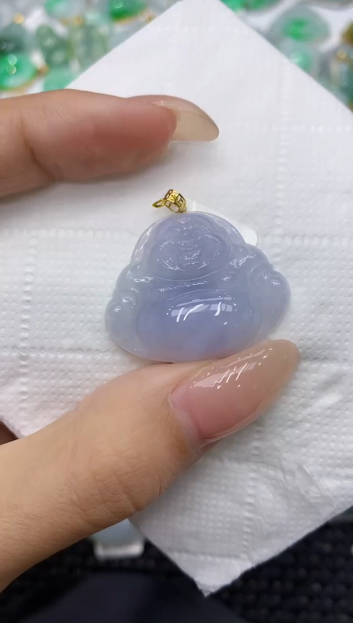 颈饰18K金镶嵌翡翠111111111111