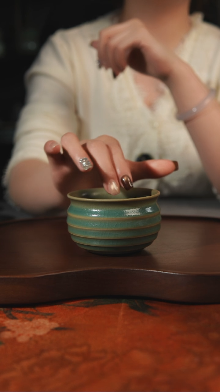 杯子瓷漂***砣汝州原产地原矿仿古老釉q