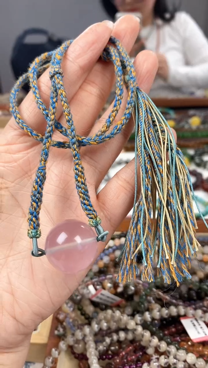 未镶嵌手链水晶兰*香粉水晶转运珠吊坠