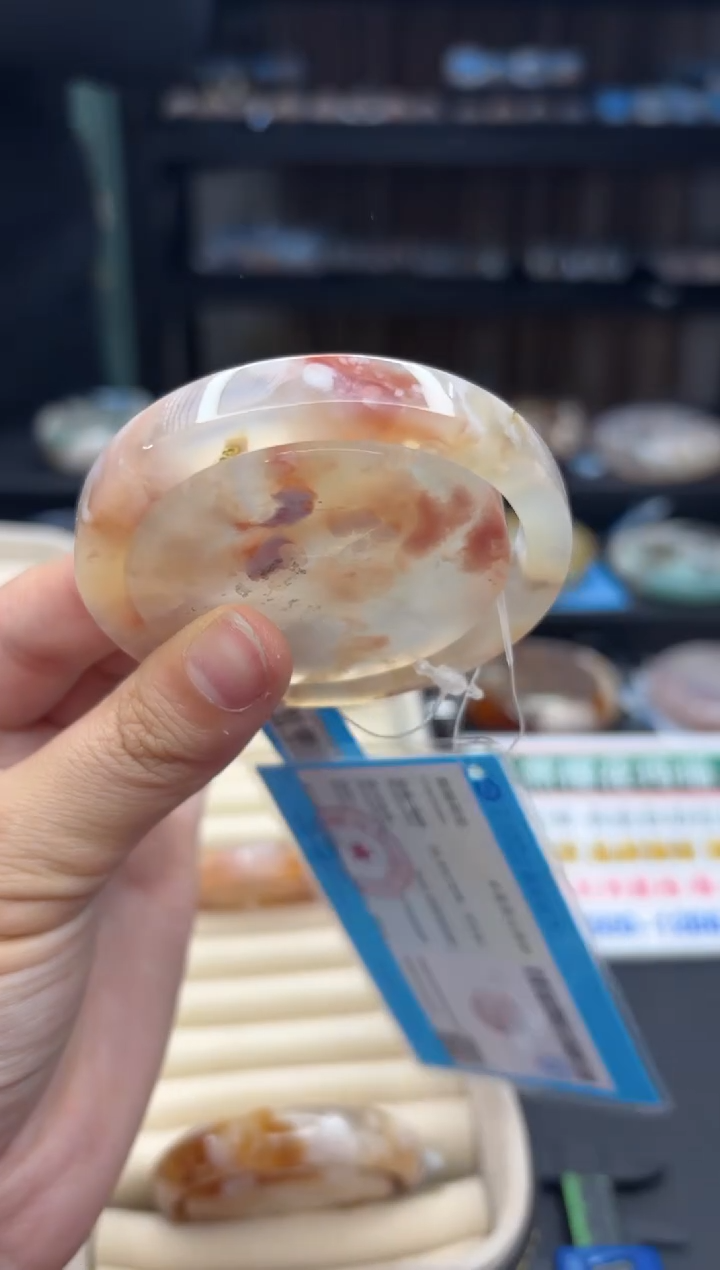 【闪购商品】石英质玉手镯未镶嵌937（54圈赠送镯心）
