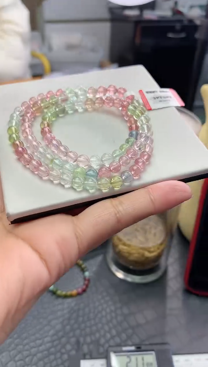 【闪购商品】碧玺手串未镶嵌多样性发一条