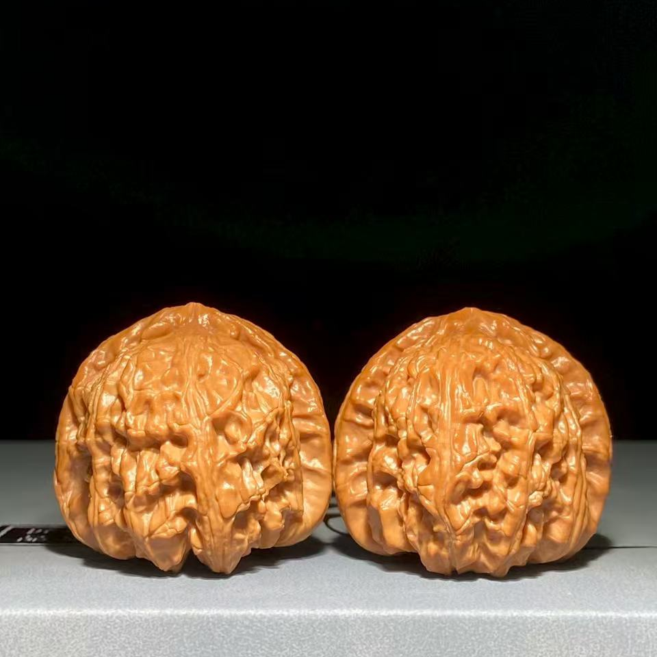 An127文玩核桃把件白狮子边39肚40高35