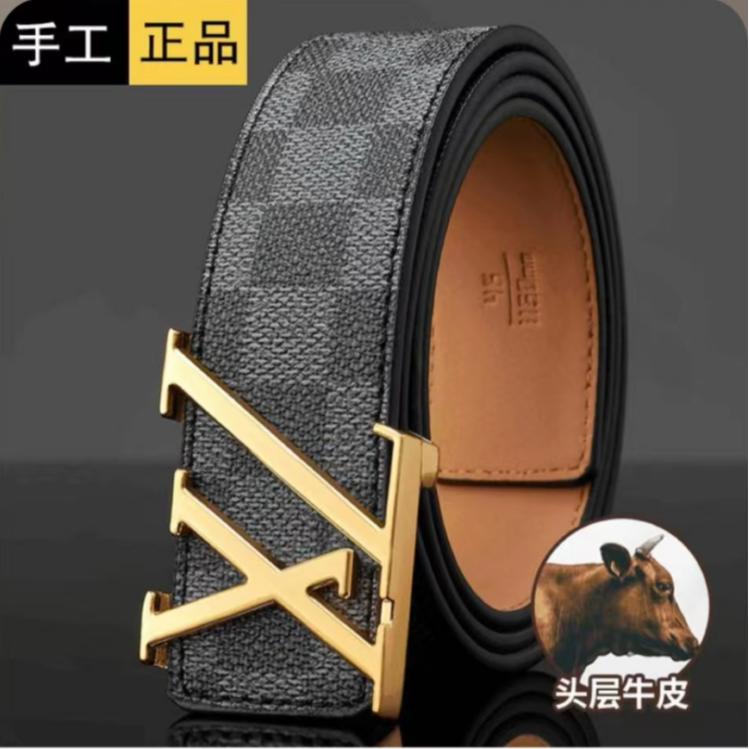经典咖花+NFC验证+全套礼盒包装-男士轻奢真皮腰带