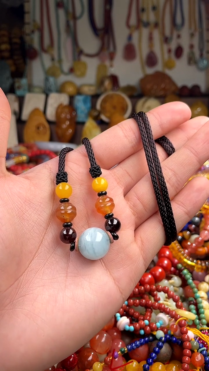 【闪购商品】海蓝宝石颈饰未镶嵌(一物一件)140714