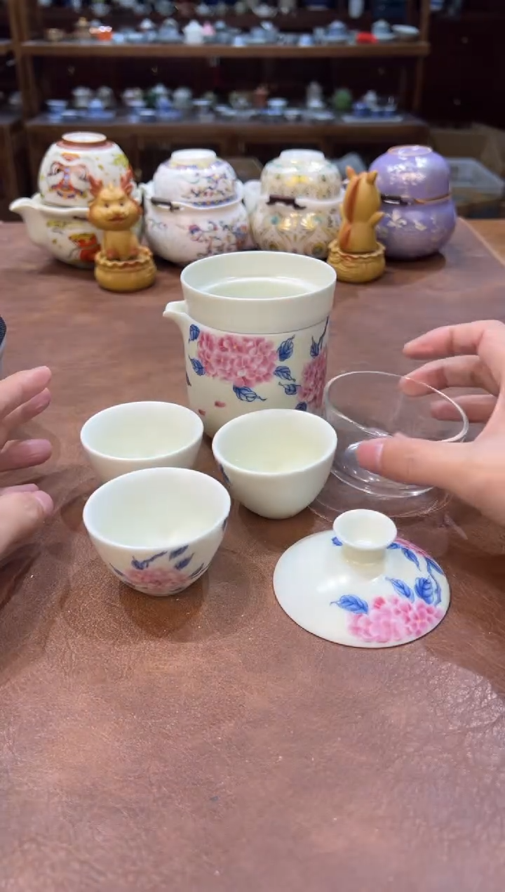 真的很便宜超好看会开片的旅行茶具