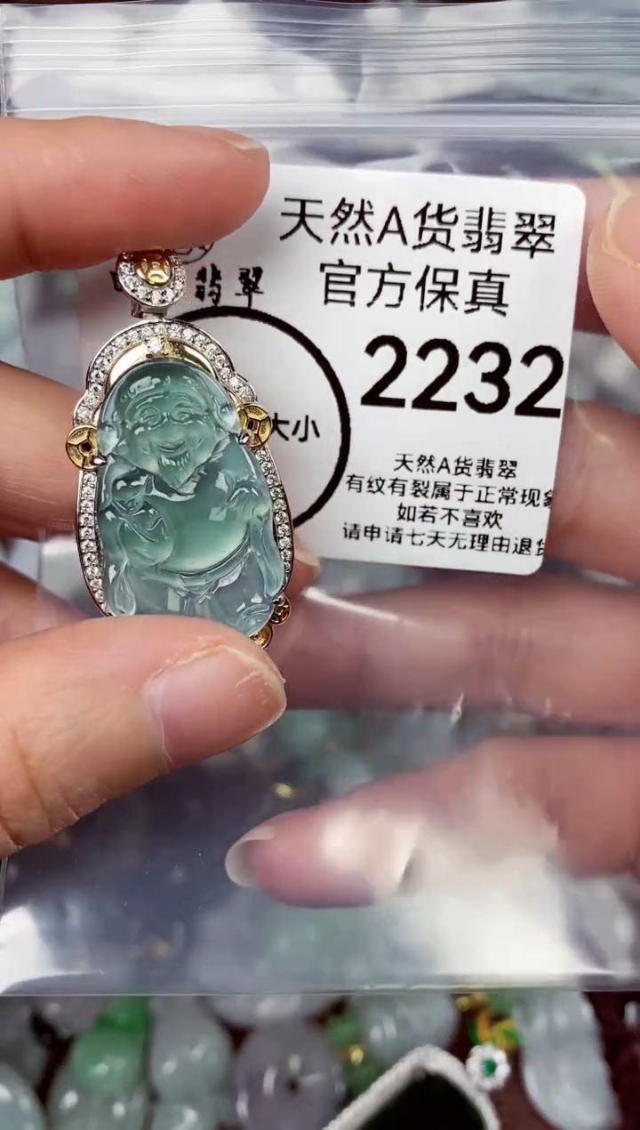 【闪购商品】翡翠颈饰未镶嵌天货A货翡翠2232