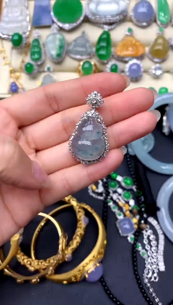 【闪购商品】翡翠颈饰18K金镶嵌402-中国好珍宝