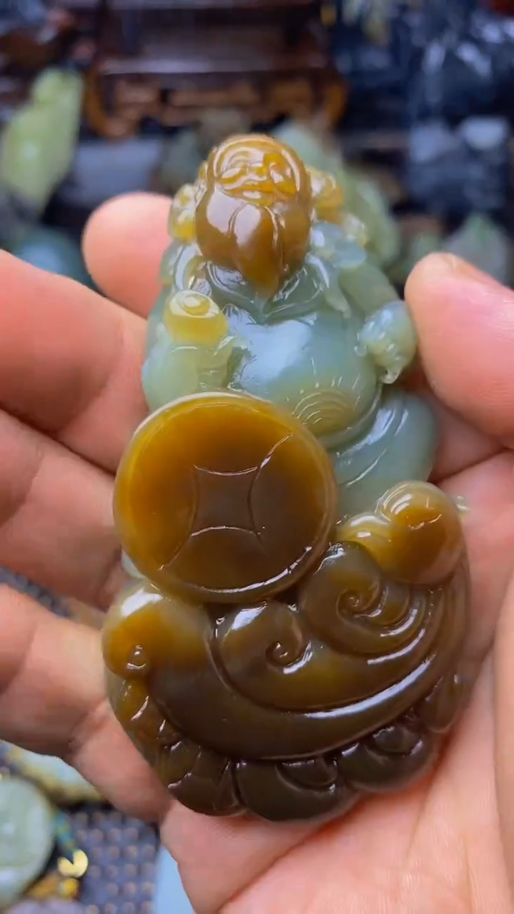 和田玉未镶嵌把件1