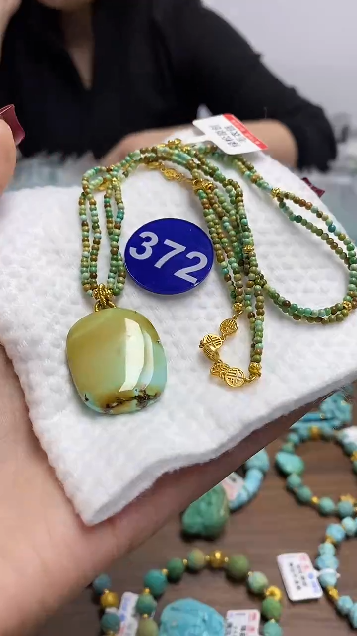 【闪购商品】绿松石项链银S925镶嵌372