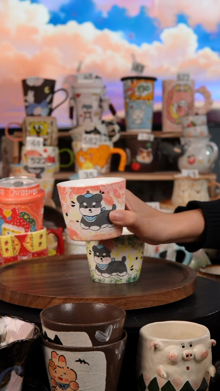 陶瓷双饮款景德镇手工陶瓷