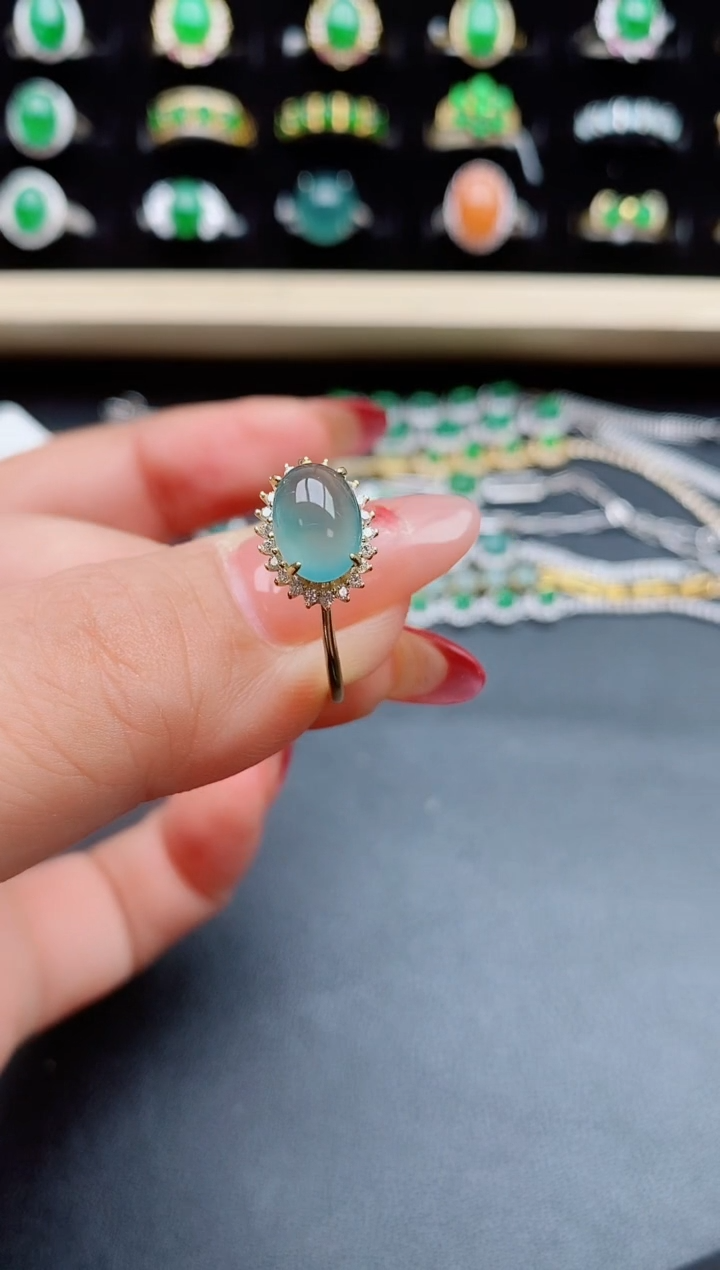 【闪购商品】翡翠戒指银S925镶嵌321321