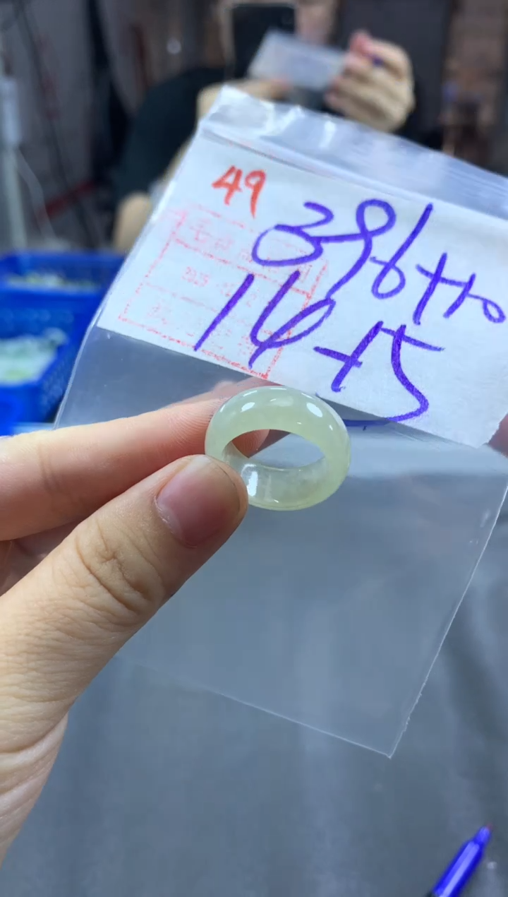 未镶嵌定制翡翠戒圈14-15#406毛货需精细抛光