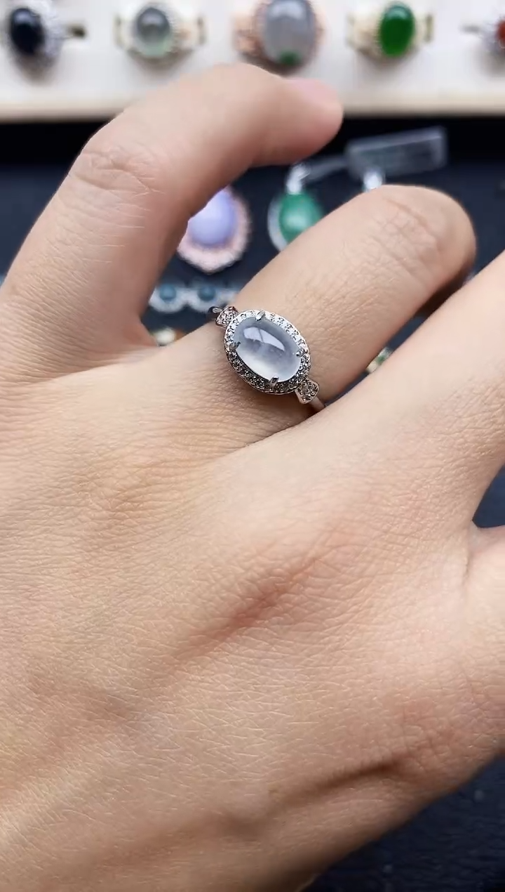 【闪购商品】翡翠戒指银S925镶嵌11111