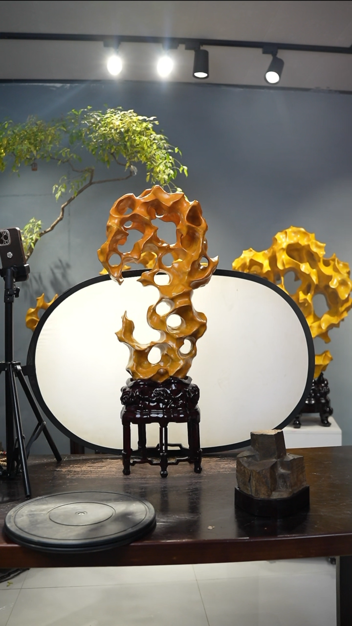 稳*书桌花架茶几摆件——北丹石水石