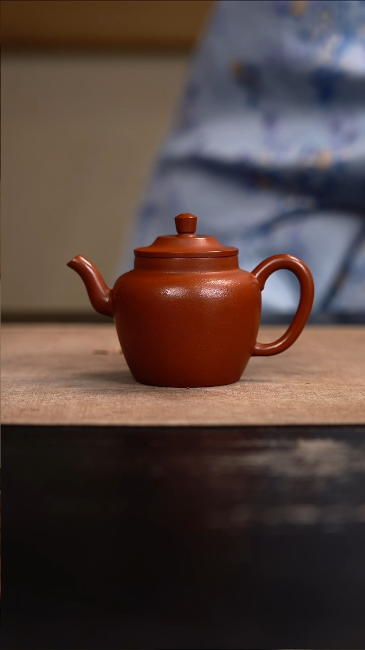 紫砂茶壶宫灯朱泥