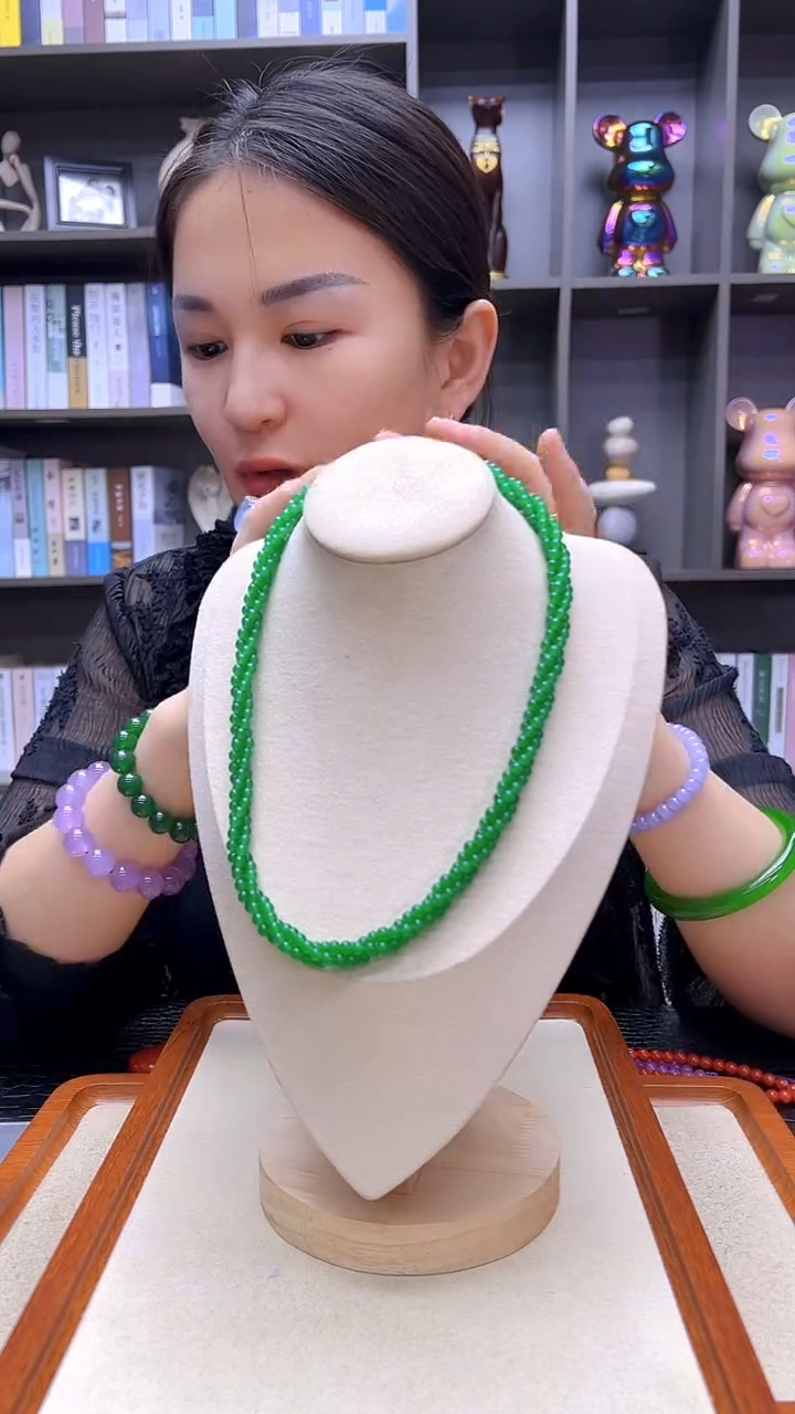 翡翠14K金镶嵌颈饰丹丹diy劲饰