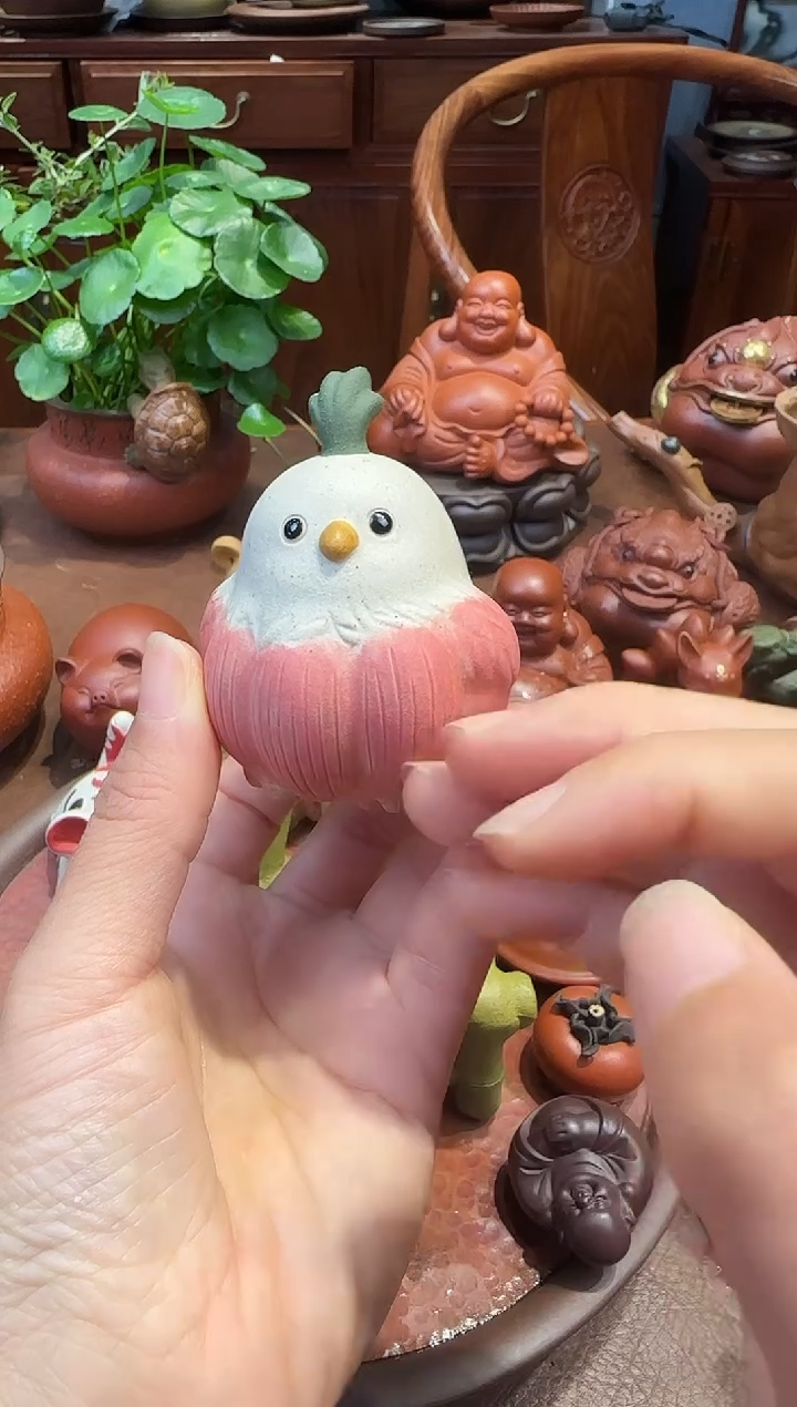 紫砂茶宠紫砂算鸟