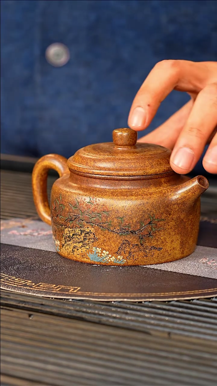 【闪购商品】紫砂茶壶WPR 火云烧 德钟 300cc