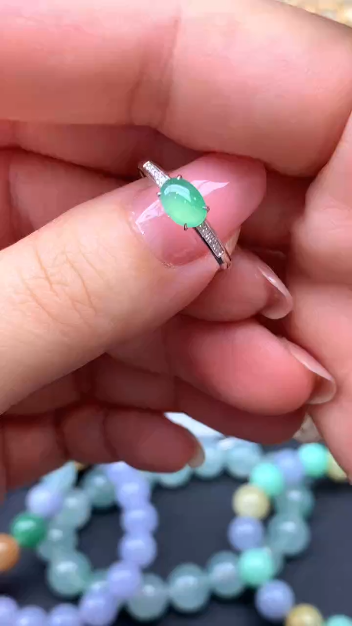 【闪购商品】翡翠戒指18K金镶嵌171-天然翡翠