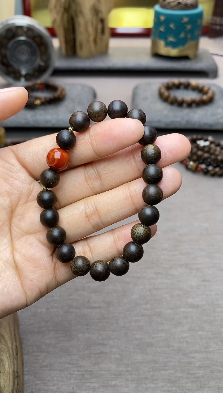 【闪购商品】沉香手串单圈越南芽庄白棋楠0.8 沉水