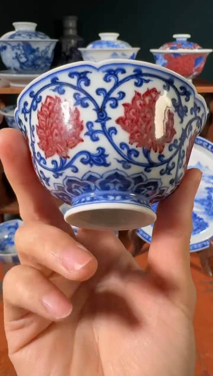 【闪购商品】杯永明尚玩缠枝花口