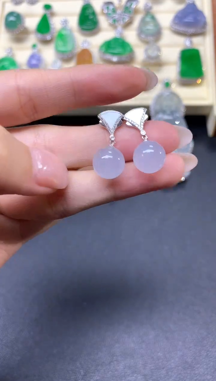 【闪购商品】翡翠耳饰18K金镶嵌耳饰|5800+580