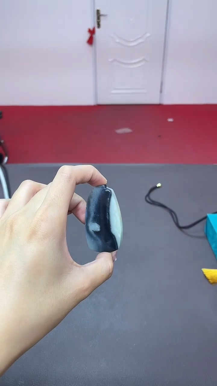 【闪购商品】和田玉颈饰未镶嵌青花无事牌吊坠1